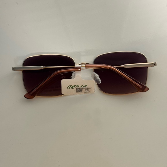 aerie Gold Frame Sunglasses with Brown Lenses - Picture 8 of 13